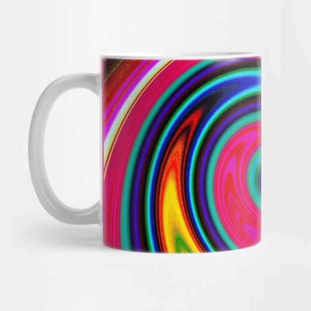 Swirl Retro Neon Red by BlakCircleGirl